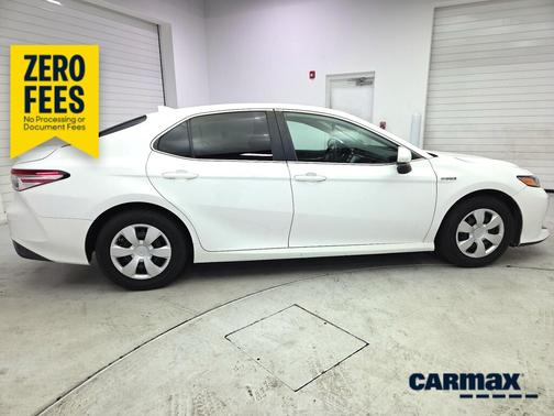 White 2019 Toyota Camry Hybrid LE