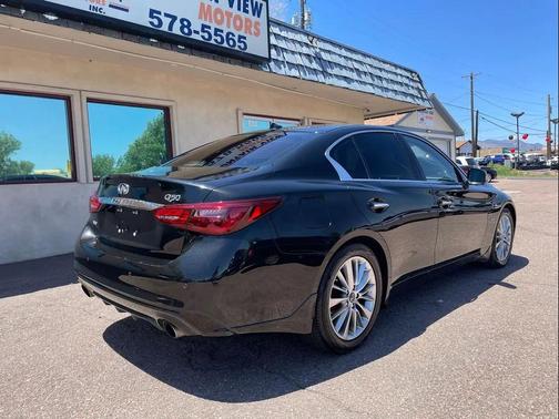 Black 2019 INFINITI Q50 3.0t LUXE
