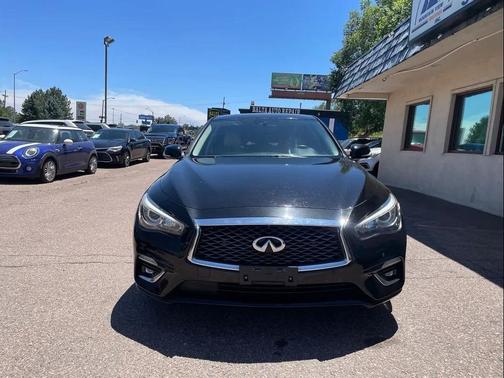 Black 2019 INFINITI Q50 3.0t LUXE