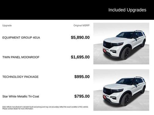 Star White 2023 Ford Explorer ST