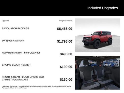Ruby Red Metallic Tinted Clearcoat 2026 Ford Bronco Base