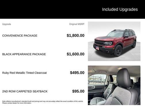 Ruby Red Metallic Tinted Clearcoat 2026 Ford Bronco Sport Big Bend