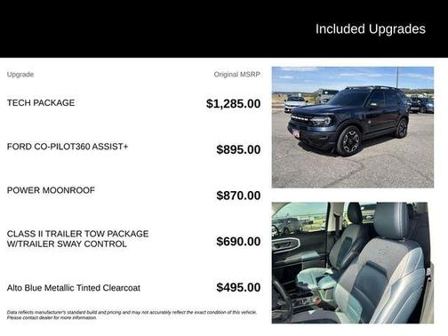 Alto Blue Metallic Tinted Clearcoat 2022 Ford Bronco Sport Outer Banks