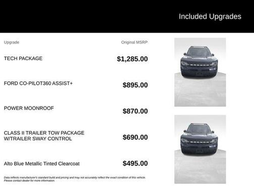 Alto Blue Metallic Tinted Clearcoat 2022 Ford Bronco Sport Outer Banks
