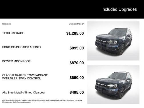 Alto Blue Metallic Tinted Clearcoat 2022 Ford Bronco Sport Outer Banks