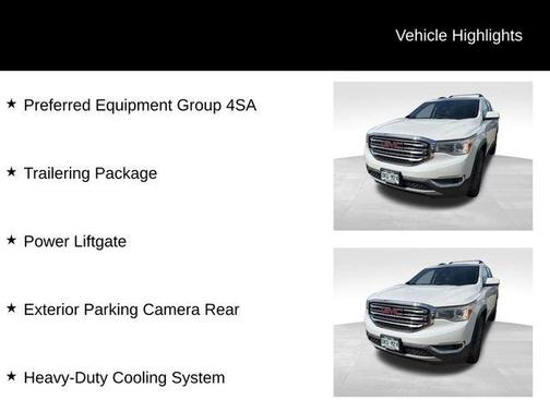 White Frost Tri-Coat 2019 GMC Acadia SLT-1