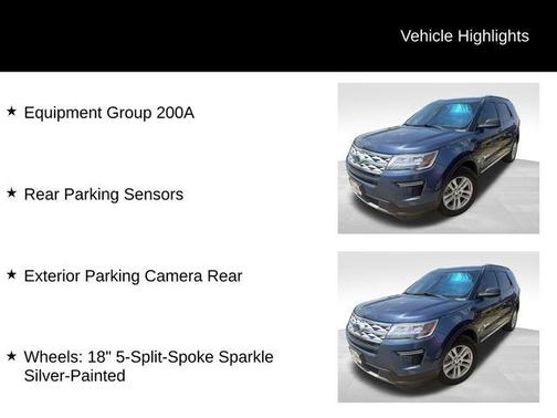 Blue Metallic 2019 Ford Explorer XLT