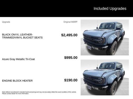 Azure Gray Metallic 2024 Ford Bronco Raptor