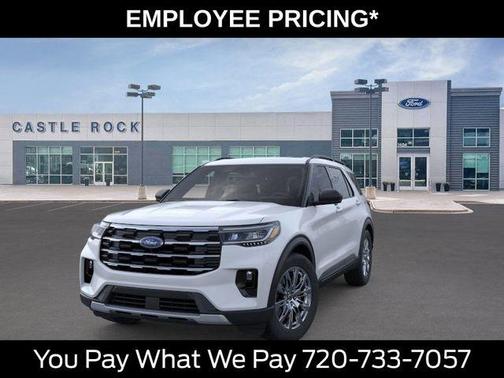 Space White Metallic 2026 Ford Explorer Active