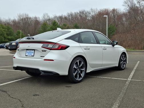 Platinum White Pearl 2026 Honda Civic Hybrid Sport Touring