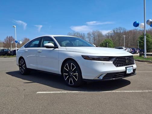 Platinum White Pearl 2026 Honda Accord Hybrid Touring