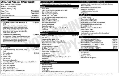 2025 Jeep Wrangler Sport S