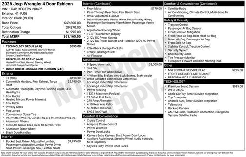 2026 Jeep Wrangler Rubicon