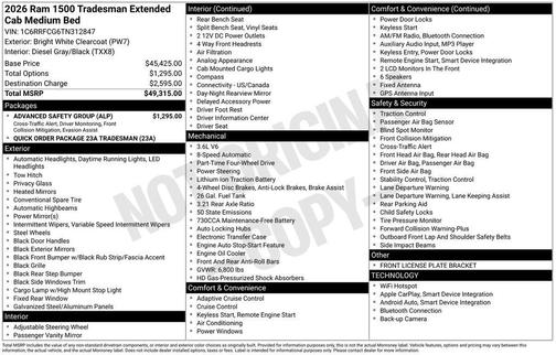 2026 RAM 1500 Tradesman