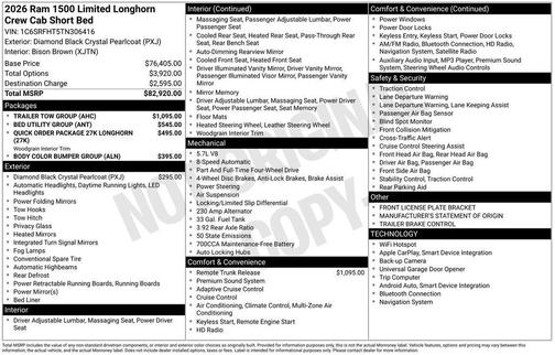 2026 RAM 1500 Longhorn