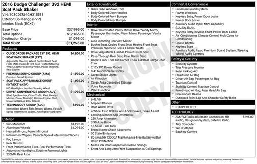 2016 Dodge Challenger R/T Scat Pack
