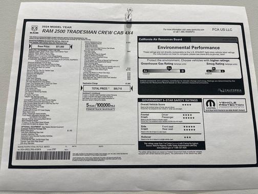 2024 RAM 2500 Tradesman Crew Cab 4x4 6'4' Box