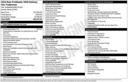 2024 RAM ProMaster 3500 High Roof