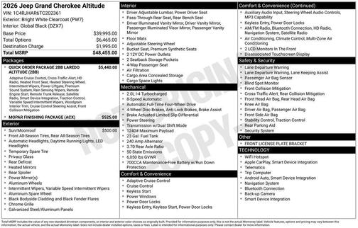 2026 Jeep Grand Cherokee Altitude
