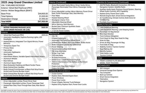 2025 Jeep Grand Cherokee Limited
