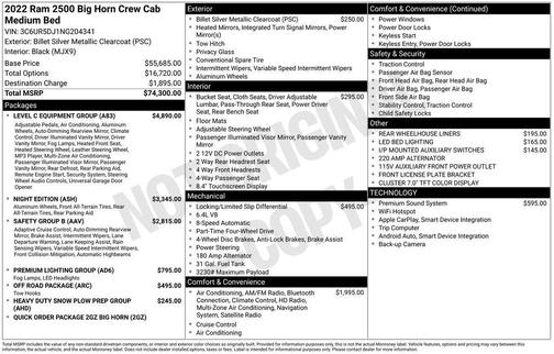 2022 RAM 2500 Big Horn Crew Cab 4x4 6'4' Box