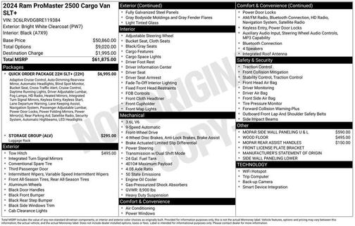 2024 RAM ProMaster 2500 High Roof