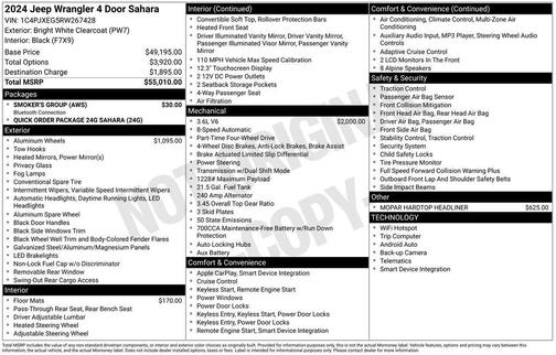 2024 Jeep Wrangler 4-Door Sahara 4x4