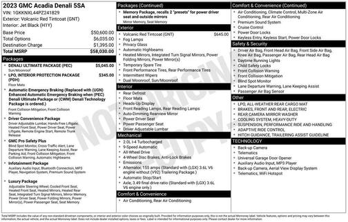 2023 GMC Acadia Denali