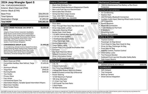 2024 Jeep Wrangler Sport S