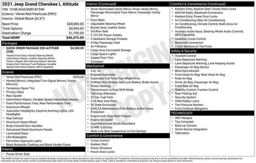 2021 Jeep Grand Cherokee L Altitude