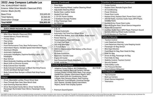 2022 Jeep Compass Latitude Lux