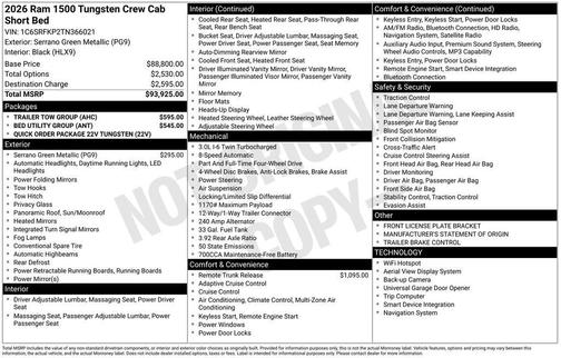 Serrano Green Metallic 2026 RAM 1500 ST