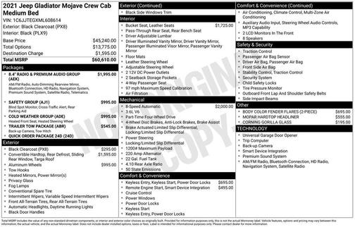 2021 Jeep Gladiator Mojave 4X4