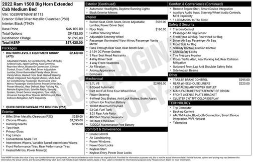 2022 RAM 1500 Big Horn/Lone Star