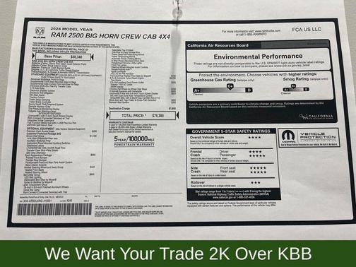 2024 RAM 2500 Big Horn Crew Cab 4x4 6'4' Box