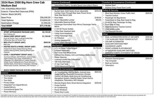 2024 RAM 2500 Big Horn Crew Cab 4x4 6'4' Box
