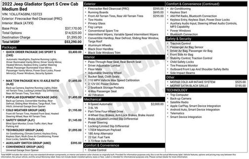 2022 Jeep Gladiator Sport S