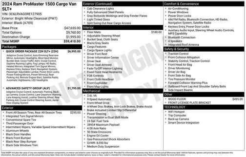 2024 RAM ProMaster 1500 Low Roof
