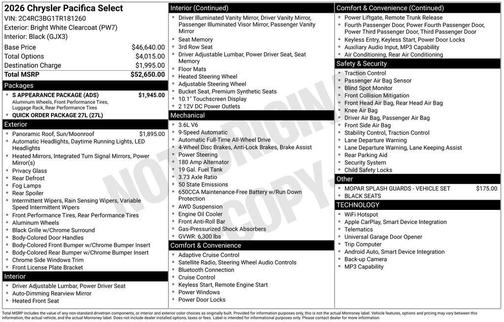 2026 Chrysler Pacifica L