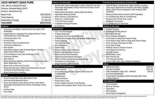 2025 INFINITI QX60 Pure