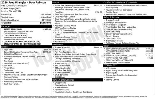 2026 Jeep Wrangler Rubicon