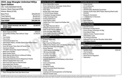 2022 Jeep Wrangler Unlimited Sport