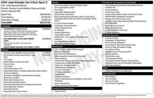 2024 Jeep Wrangler 4xe Sport S