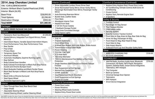 2014 Jeep Cherokee Limited