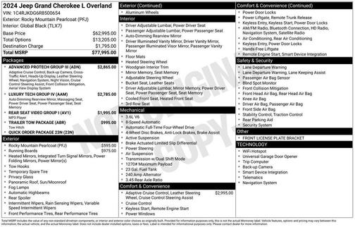 2024 Jeep Grand Cherokee L Overland