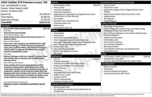 2023 Cadillac XT5 Premium Luxury