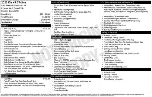 2022 Kia K5 GT-Line