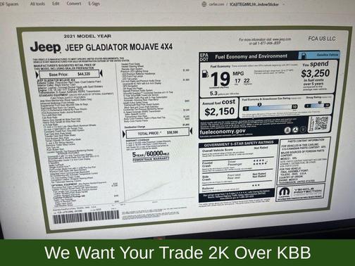 2021 Jeep Gladiator Mojave 4X4