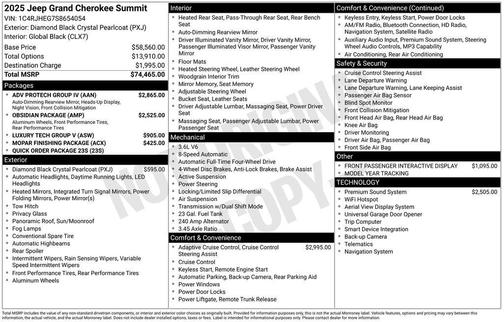 2025 Jeep Grand Cherokee Summit