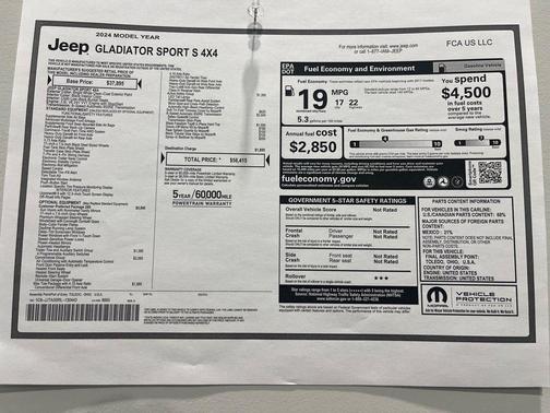 2024 Jeep Gladiator Sport S